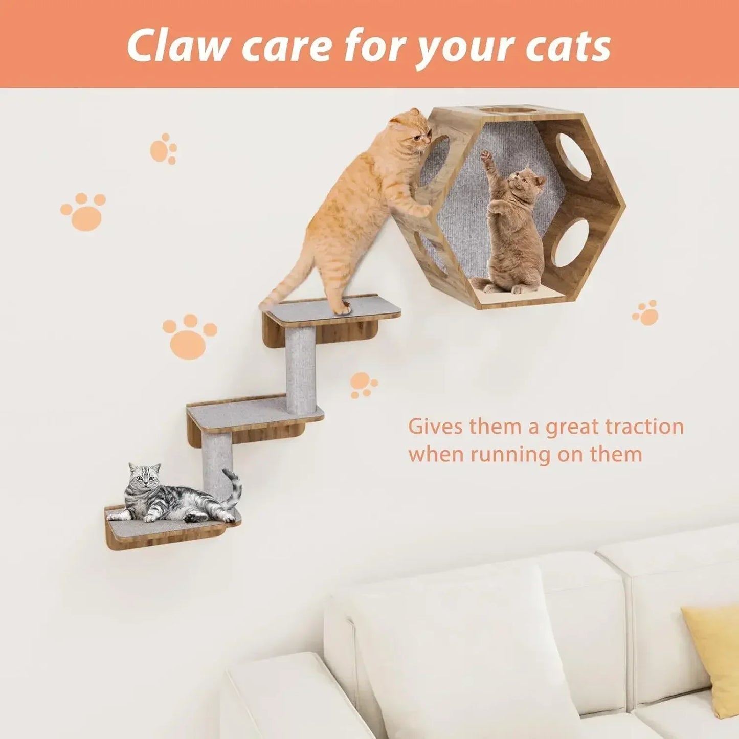 Self-Adhesive Cat Scratch Guard Pad — Sofa & Furniture Protector