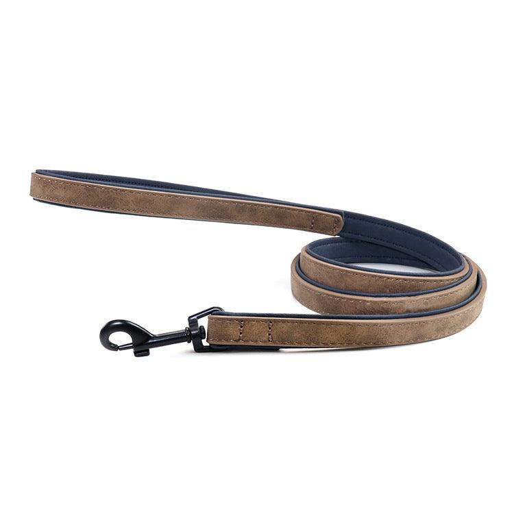 Premium Leather Dog Leash - Stylish And Durable Pet Traction Belt