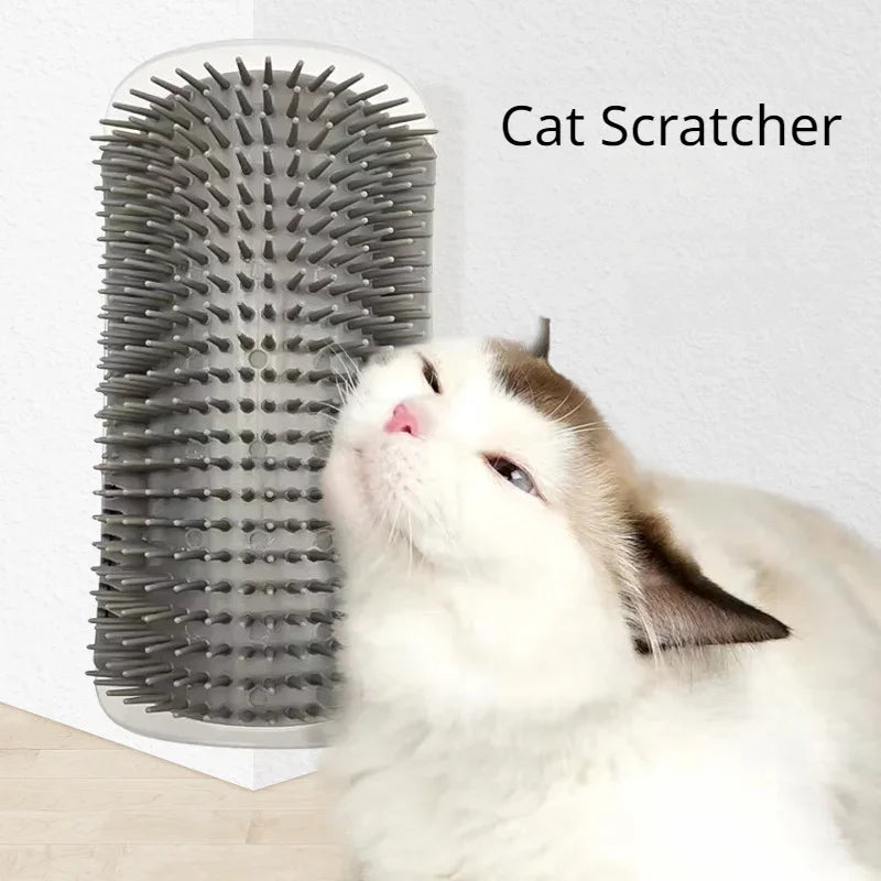 Cat Corner Brush & Massager – Self-Grooming Wall Scratcher