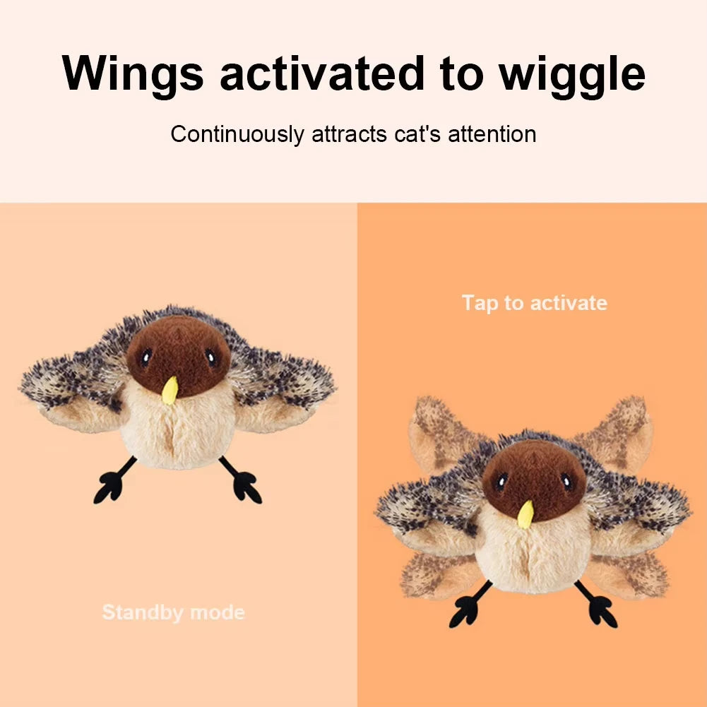 Rechargeable Flappy Bird Cat Toy — Interactive Plush with Remote (USB)
