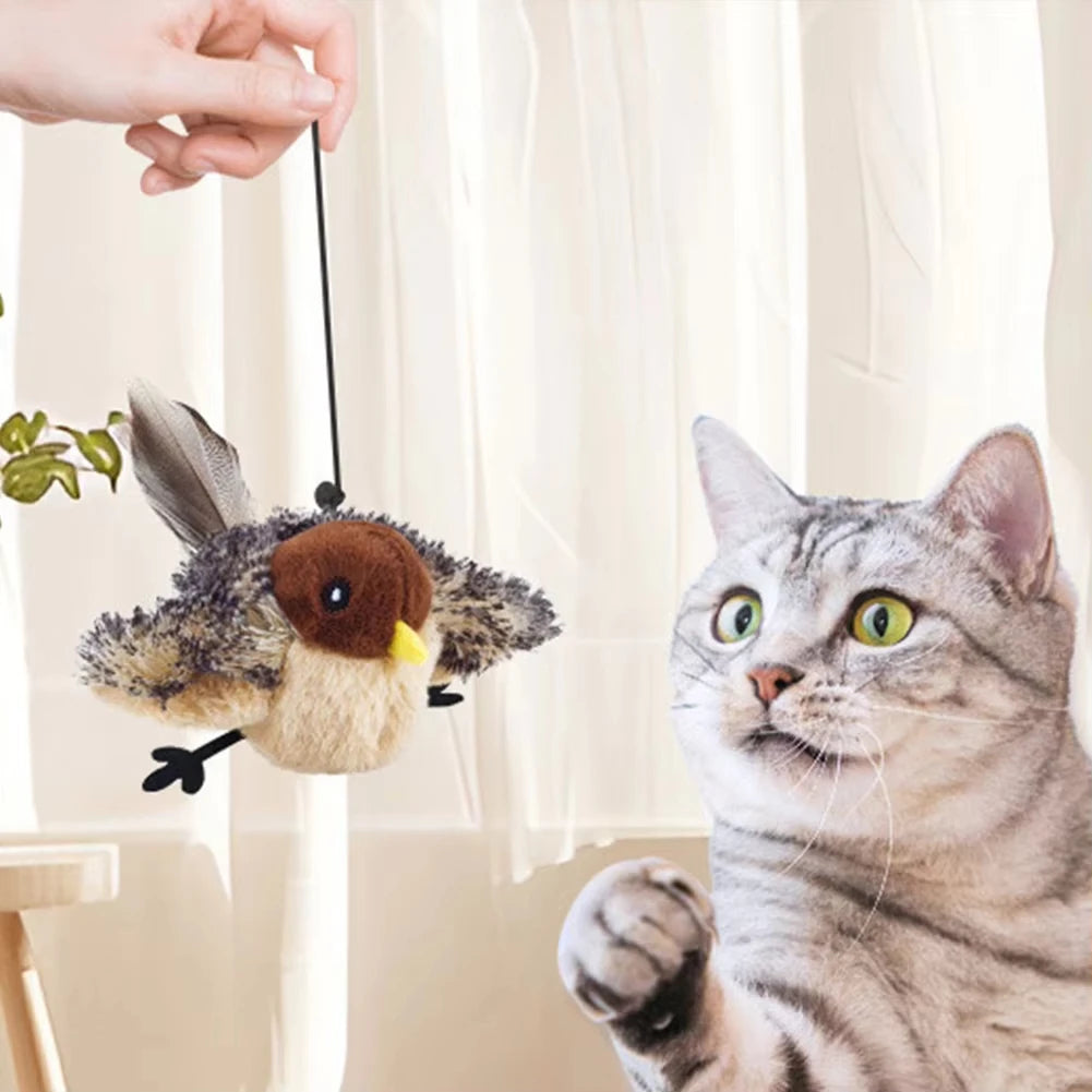 Rechargeable Flappy Bird Cat Toy — Interactive Plush with Remote (USB)