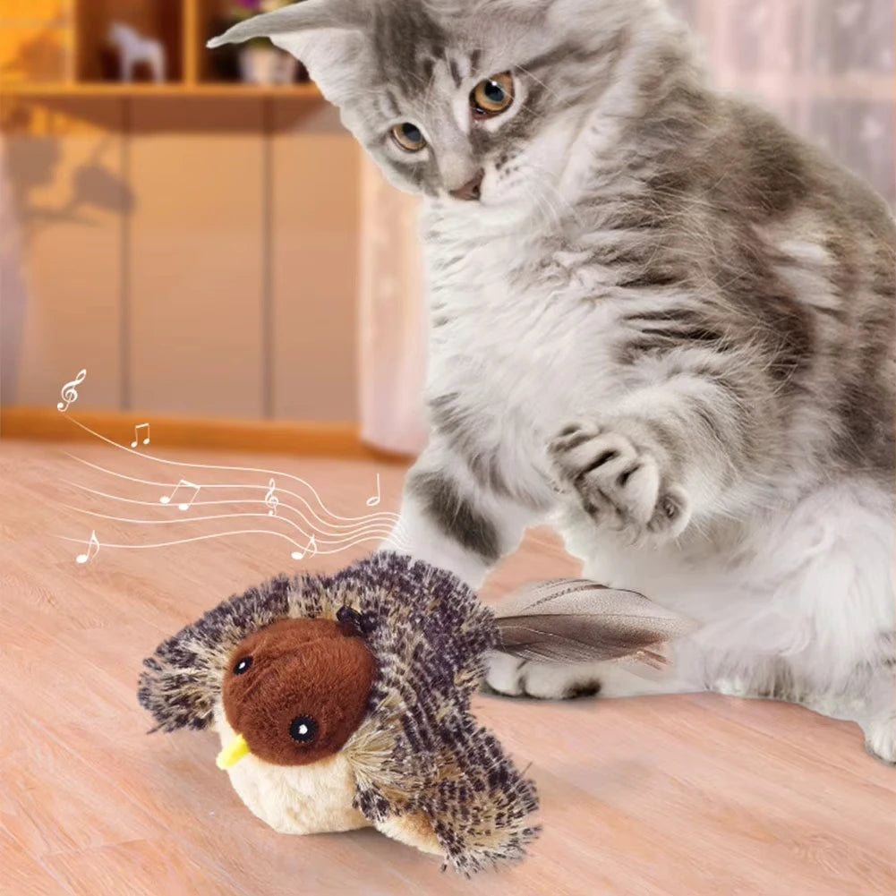 Rechargeable Flappy Bird Cat Toy — Interactive Plush with Remote (USB)