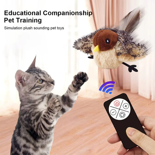 Rechargeable Flappy Bird Cat Toy — Interactive Plush with Remote (USB)